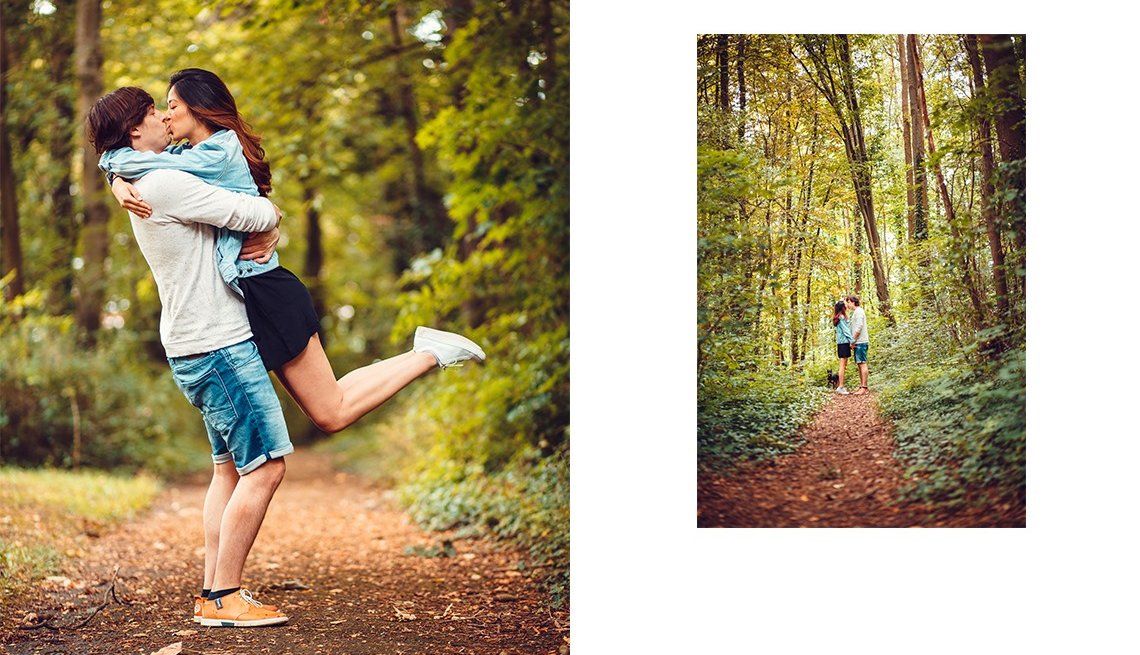 Engagementshooting im Wald